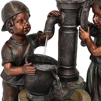 Sunnydaze 24-Inch Jack and Jill at Farmhouse Pump Outdoor